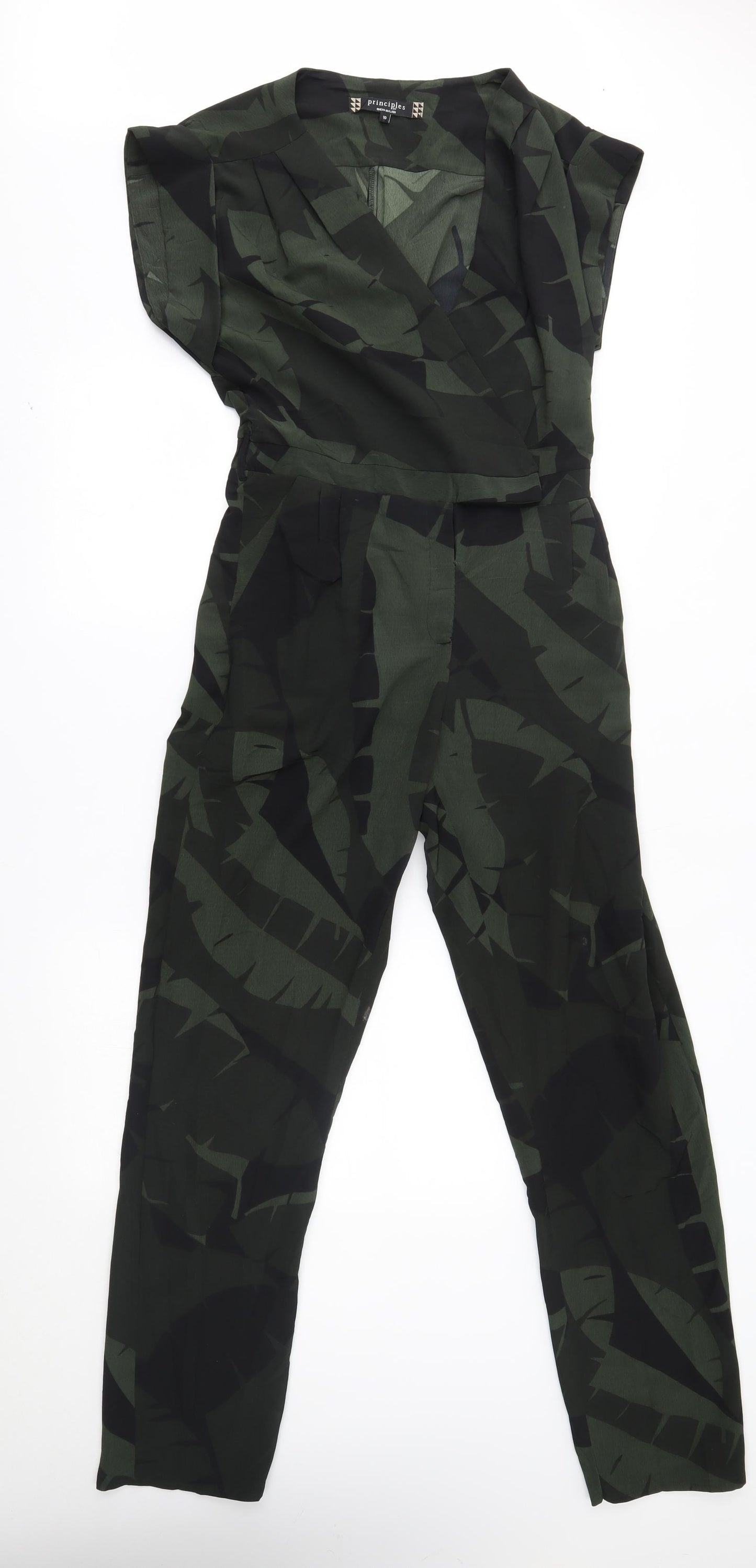 Principles Womens Green Camouflage  Jumpsuit One-Piece Size 10 L29 in