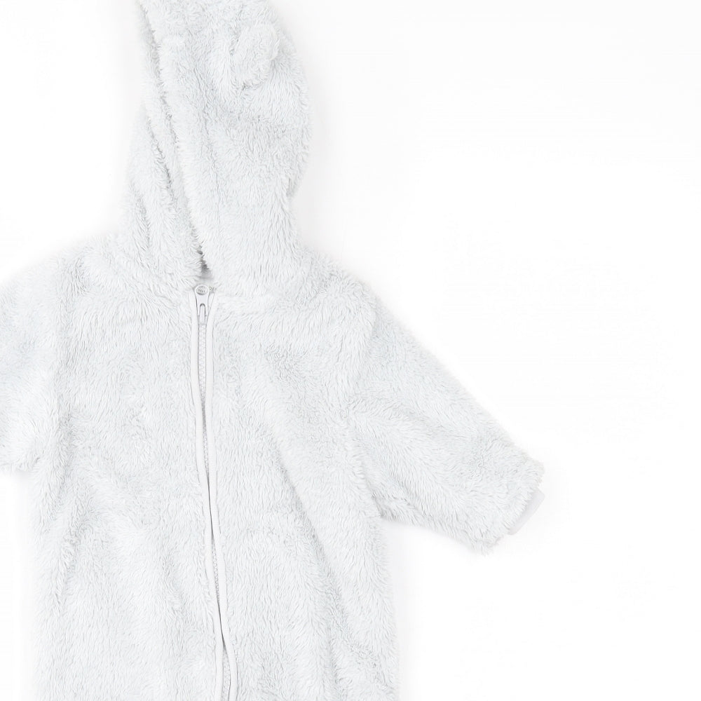 NEXT Baby Silver    One Piece Size 3-6 Months  - hood with ears