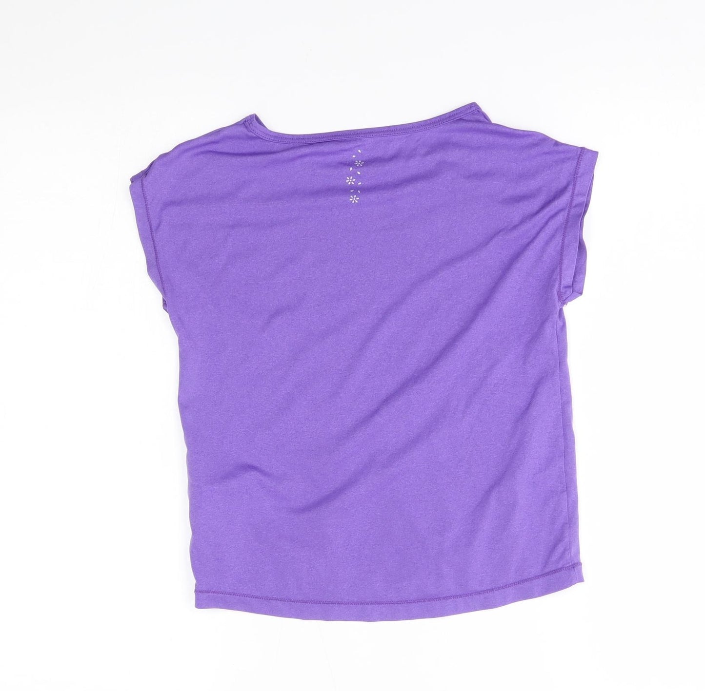USA Pro Girls Purple   Basic T-Shirt Size 9-10 Years