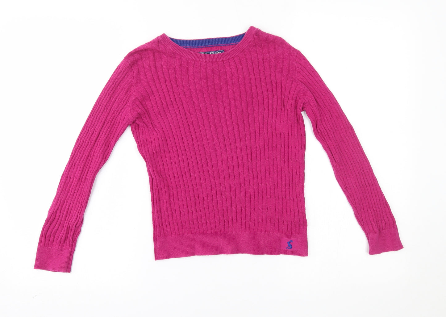 Joules Girls Pink   Pullover Jumper Size 7-8 Years