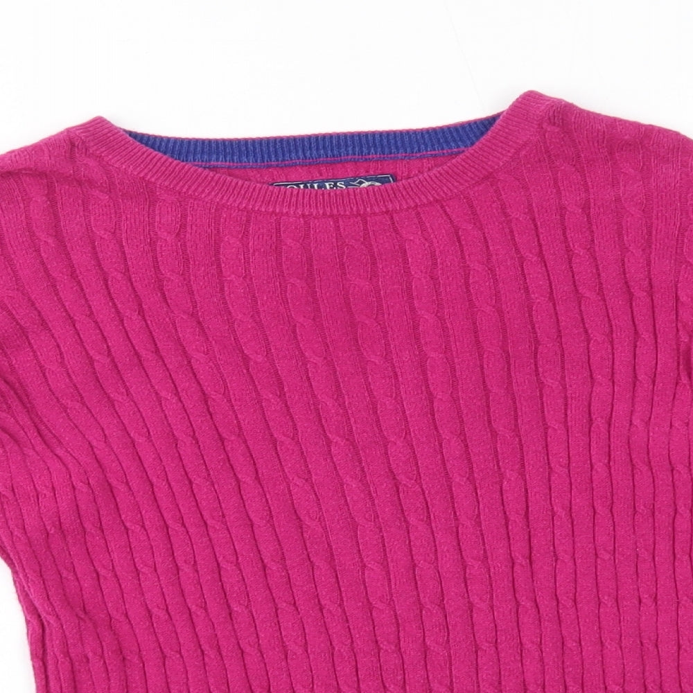 Joules Girls Pink   Pullover Jumper Size 7-8 Years