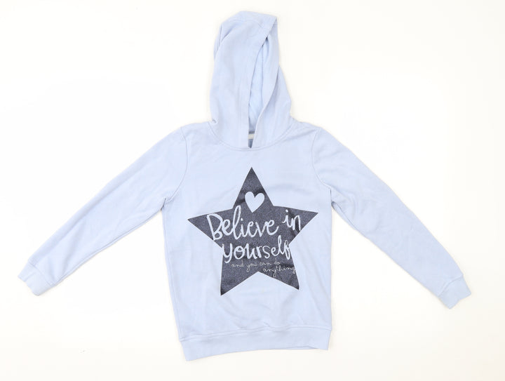 George Boys Blue Pullover Hoodie Size 9-10 Years - believe in yourself