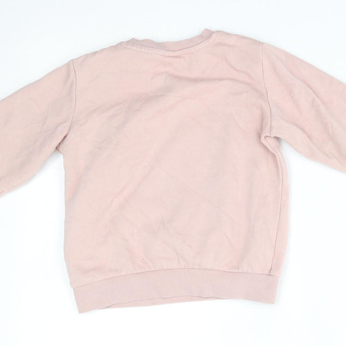 H&M Girls Pink   Pullover Jumper Size 18-24 Months  - Peanuts Snoopy