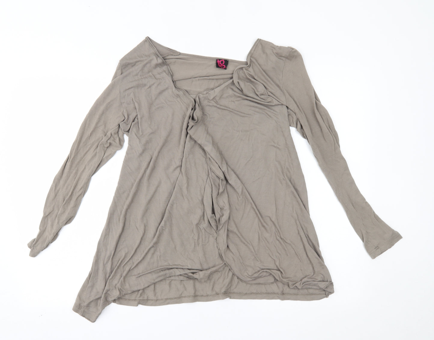 tg Womens Grey   Wrap Jumper Size 16
