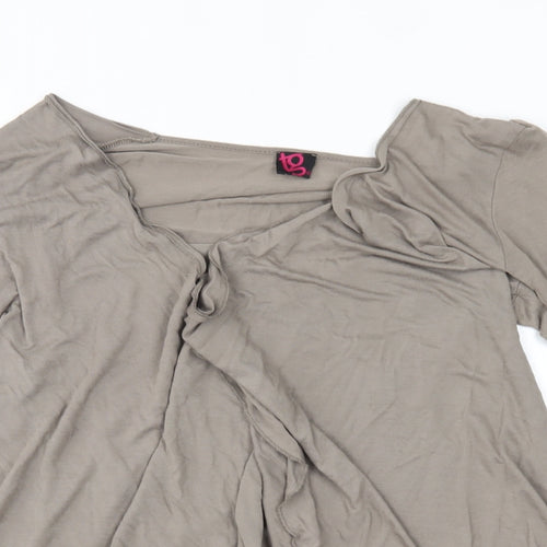 tg Womens Grey   Wrap Jumper Size 16
