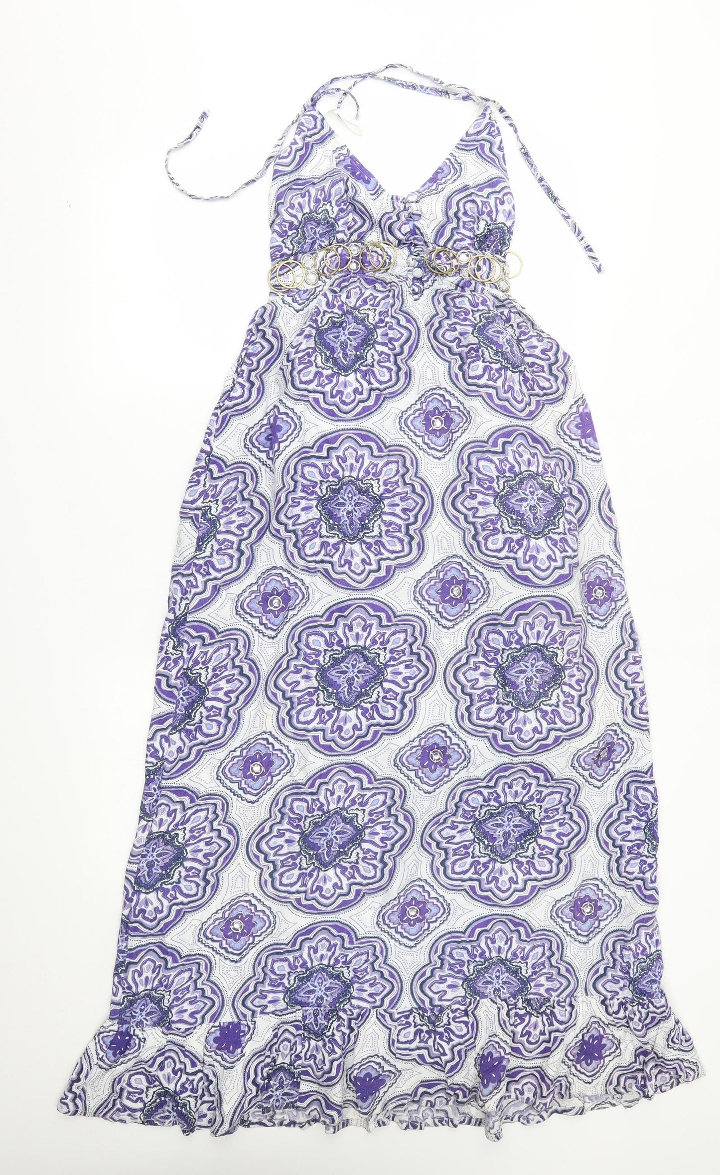 River Island Womens Blue Floral  A-Line  Size 8