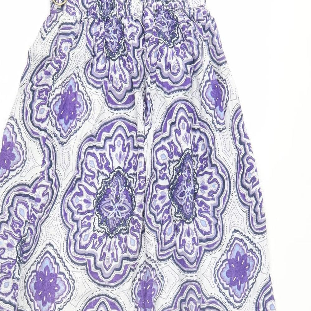 River Island Womens Blue Floral  A-Line  Size 8