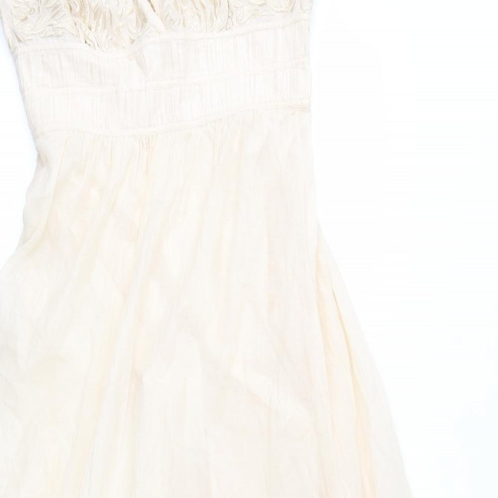 French Connection Womens Beige   A-Line  Size 8  - strapless, back fastened