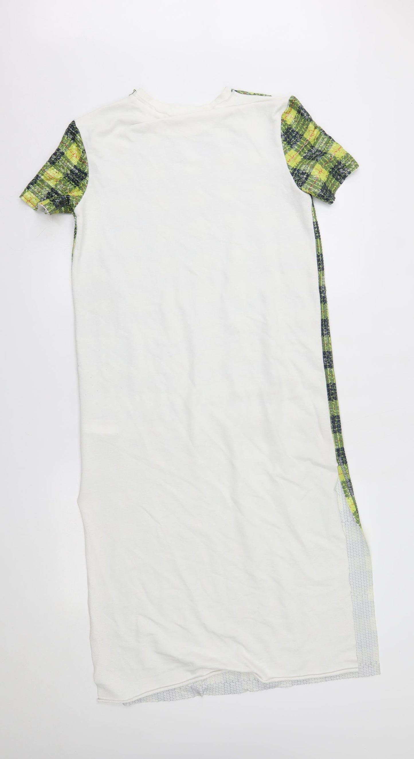 Zara Womens Yellow Plaid  A-Line  Size M