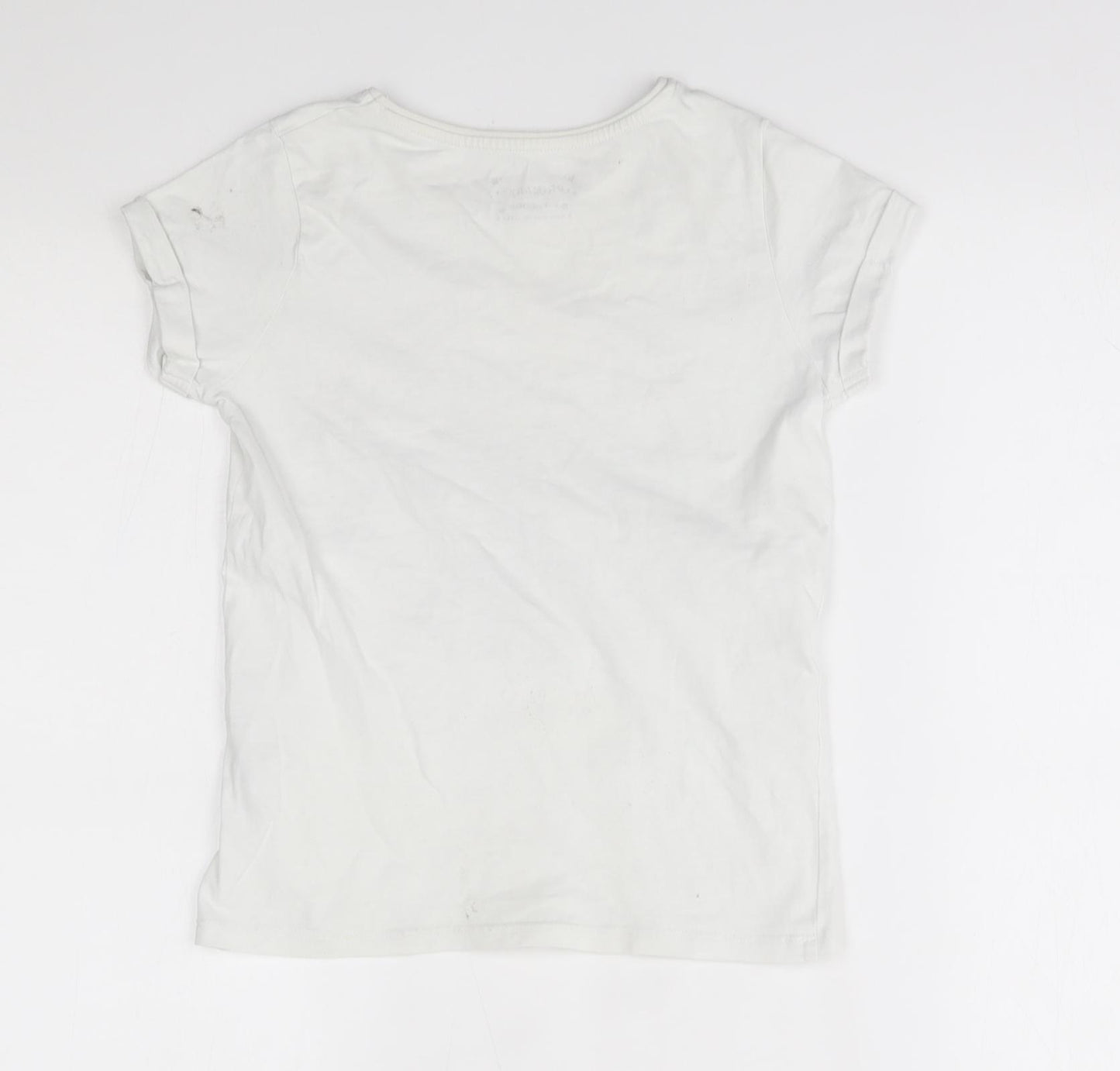 Primark Girls White   Basic T-Shirt Size 9-10 Years  - l'amour paris
