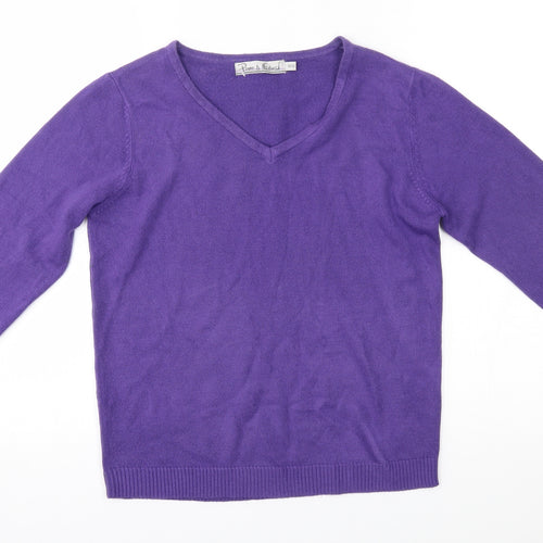pure & natural Womens Purple   Pullover Jumper Size 12