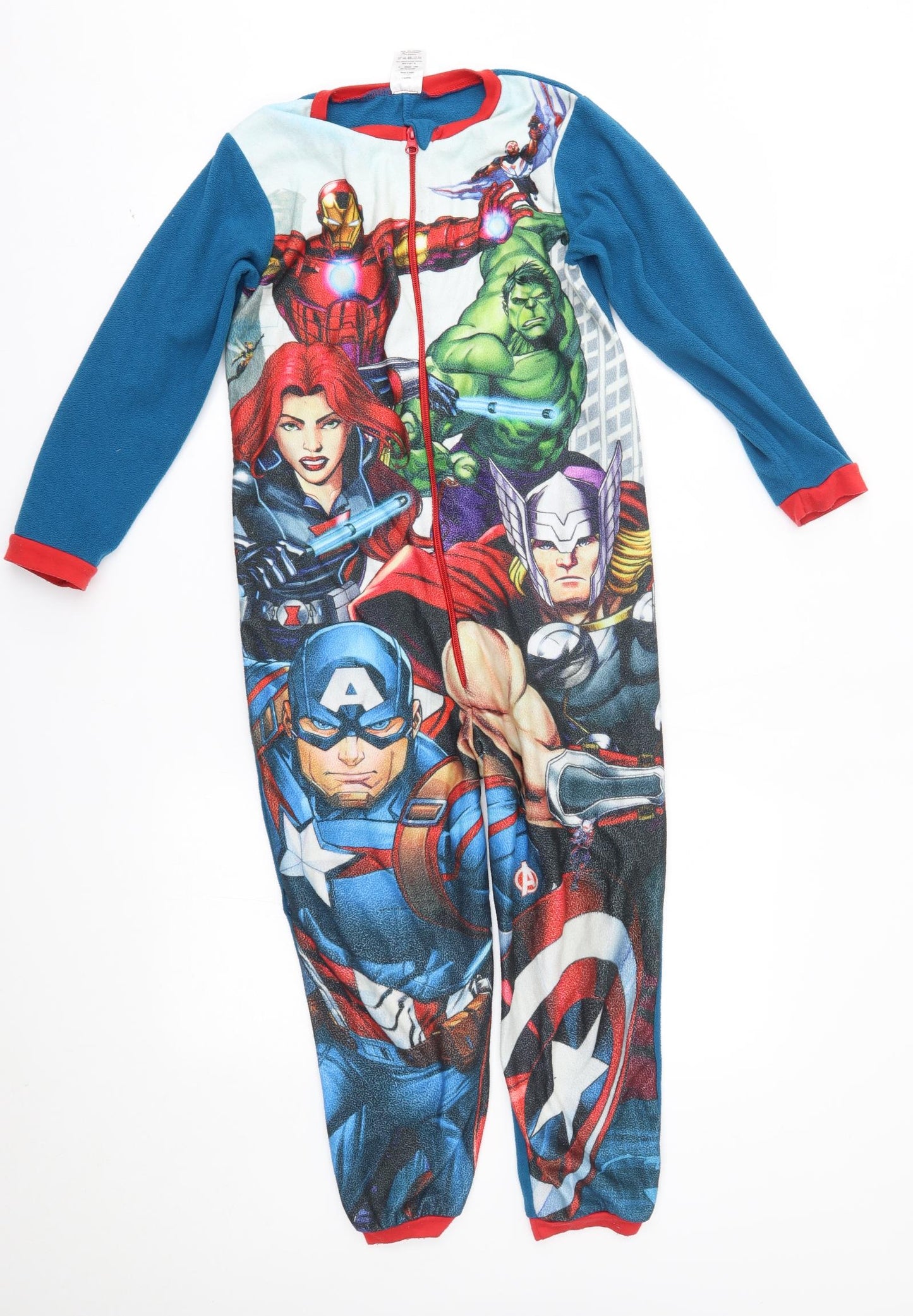 Marvel Boys Blue    One Piece Size 9-10 Years  - avengers
