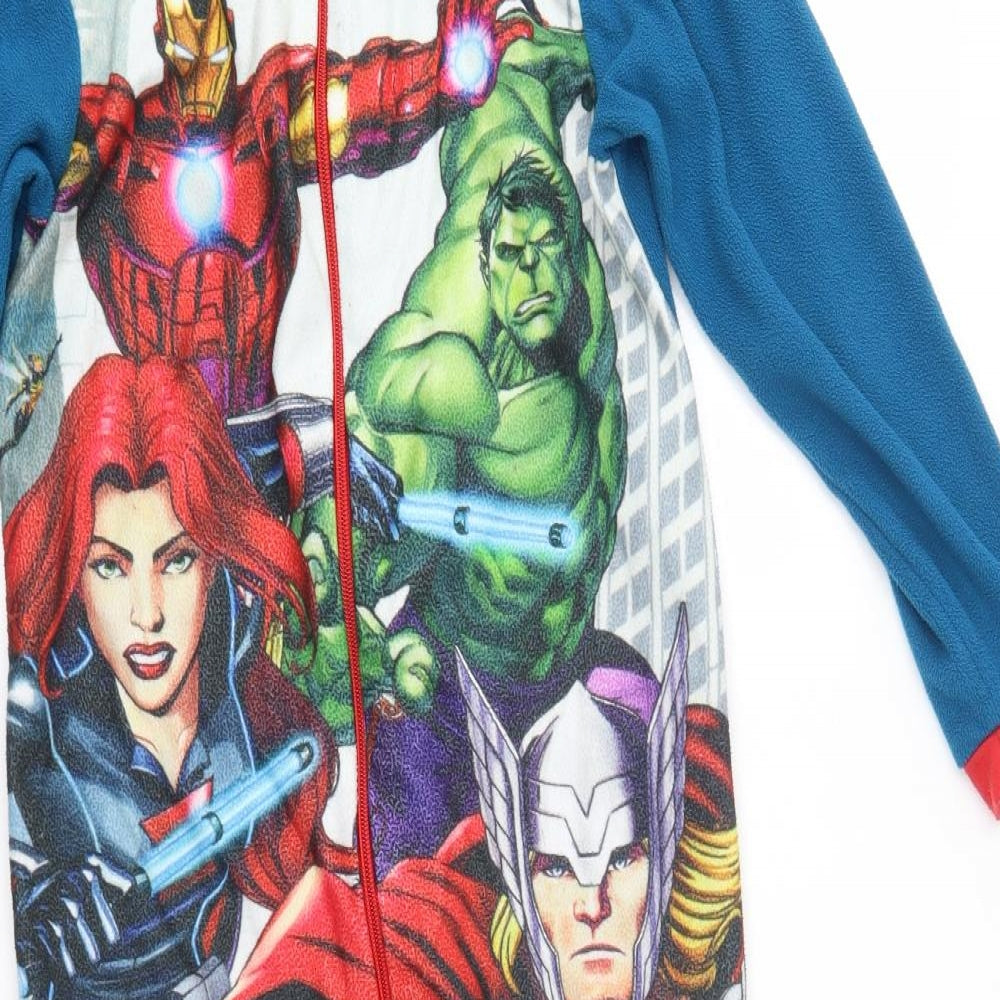 Marvel Boys Blue    One Piece Size 9-10 Years  - avengers