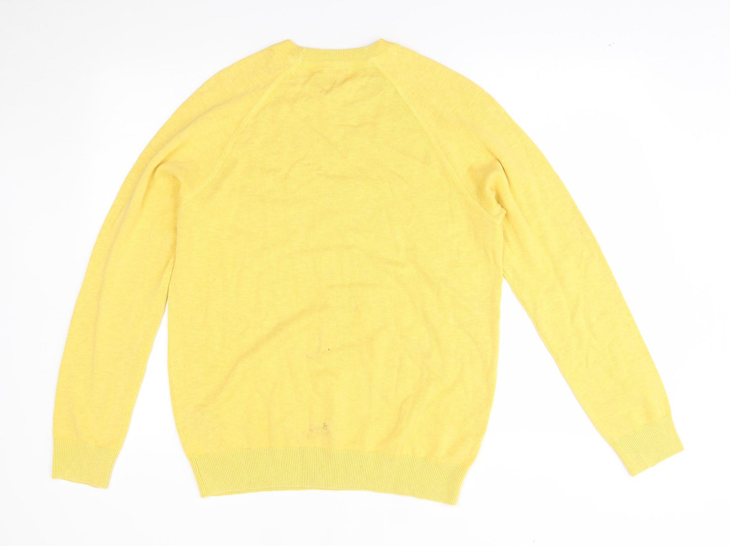H&M Mens Yellow   Pullover Jumper Size S