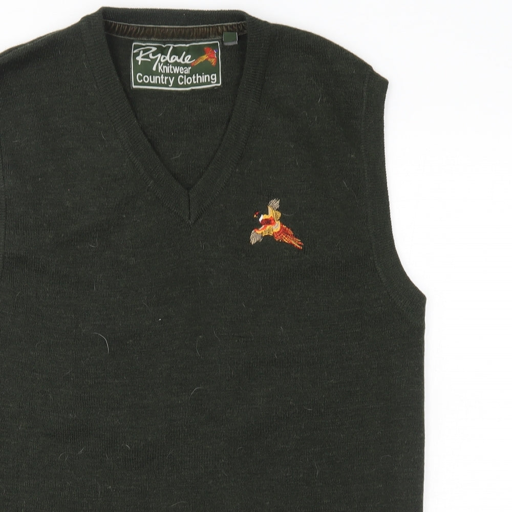 Rydale Mens Green   Vest Jumper Size L