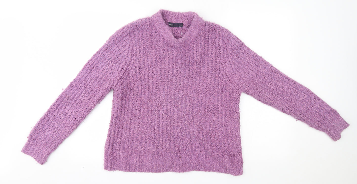 M&S Womens Purple   Pullover Jumper Size 14