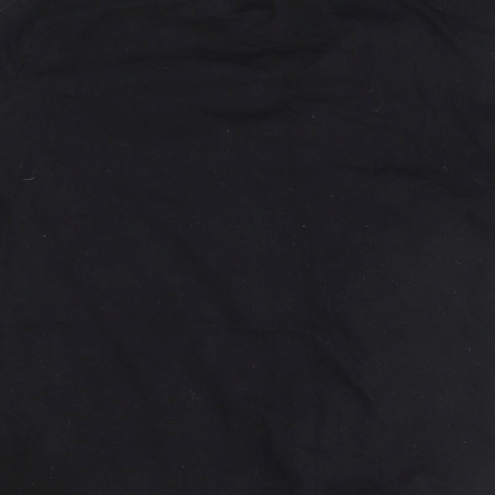 shush Womens Black   Basic T-Shirt Size S  - christmas reindeer