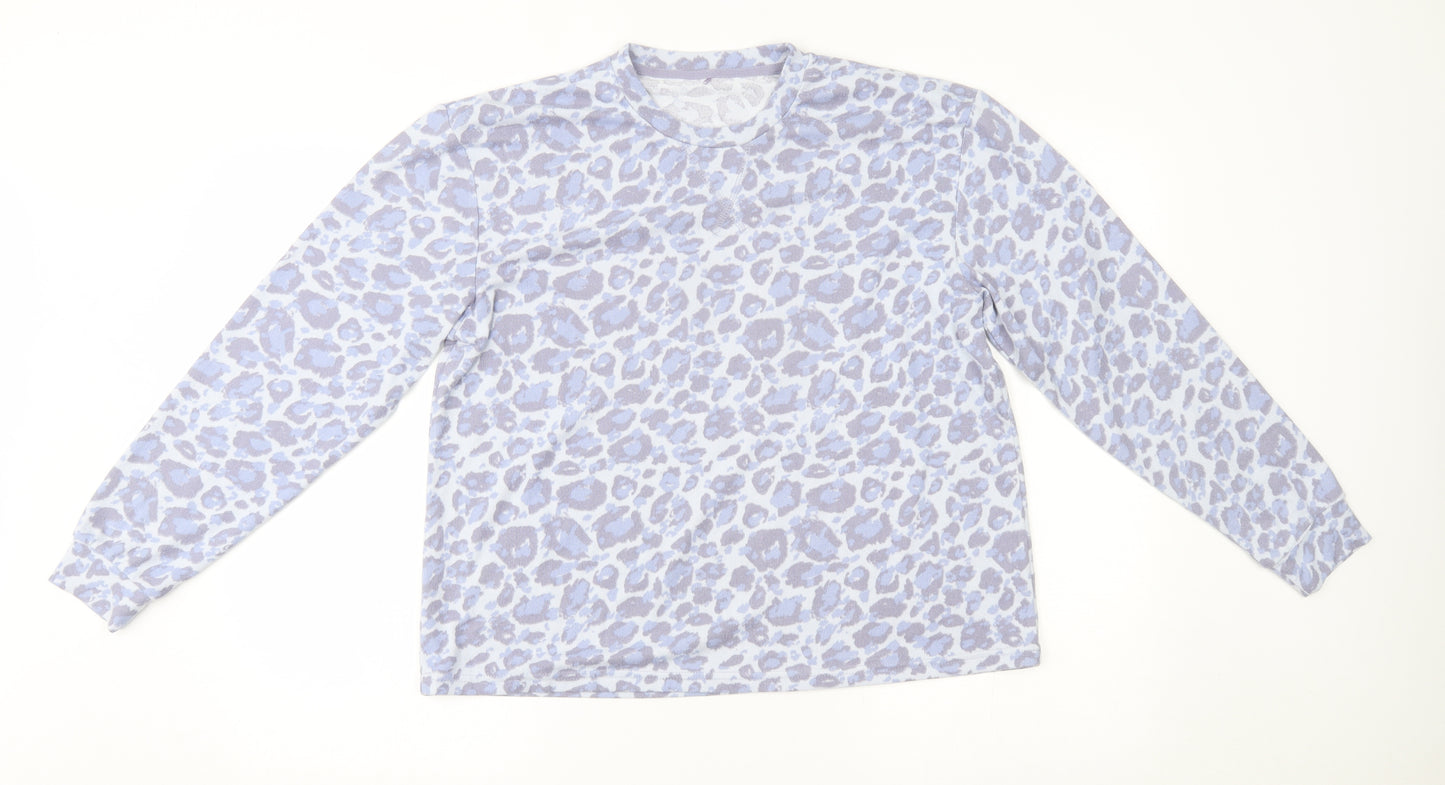 George Womens Blue Animal Print  Pullover Jumper Size 8