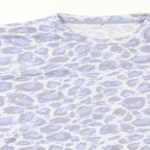 George Womens Blue Animal Print  Pullover Jumper Size 8