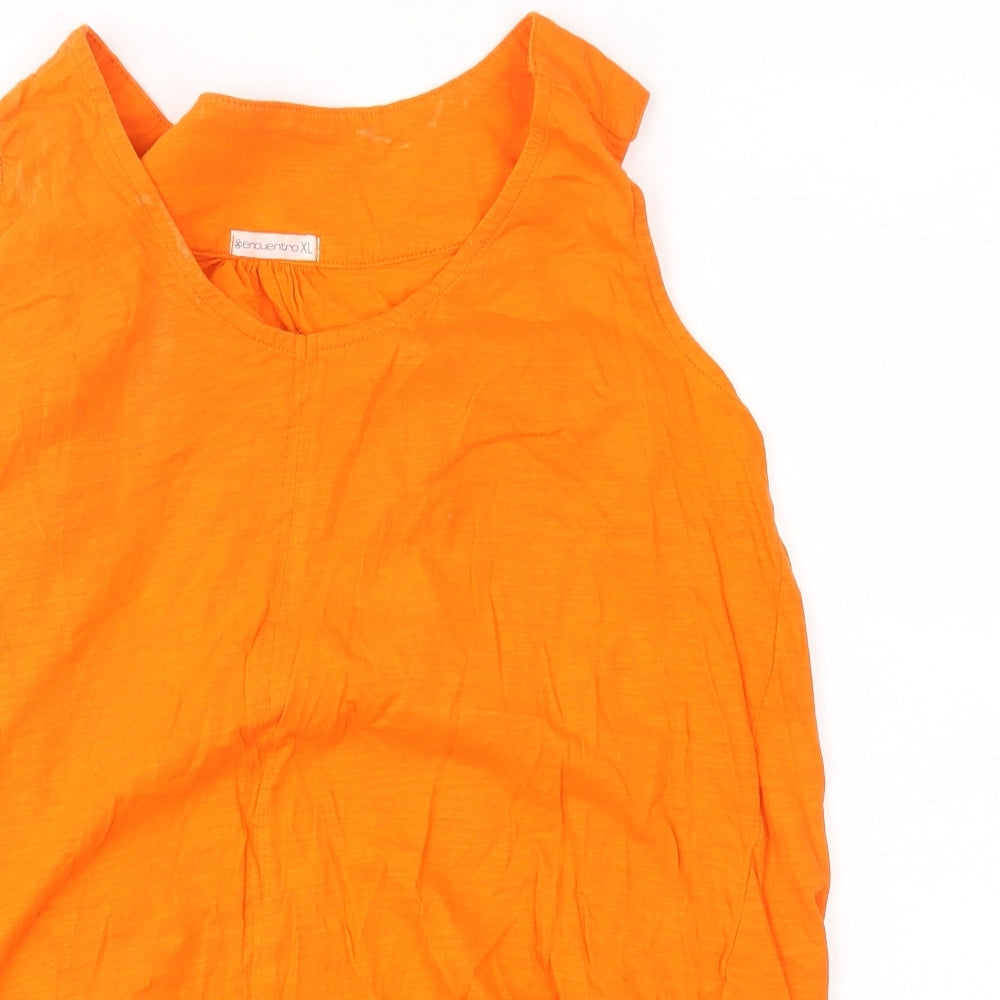 encuentro Womens Orange   Basic Tank Size XL