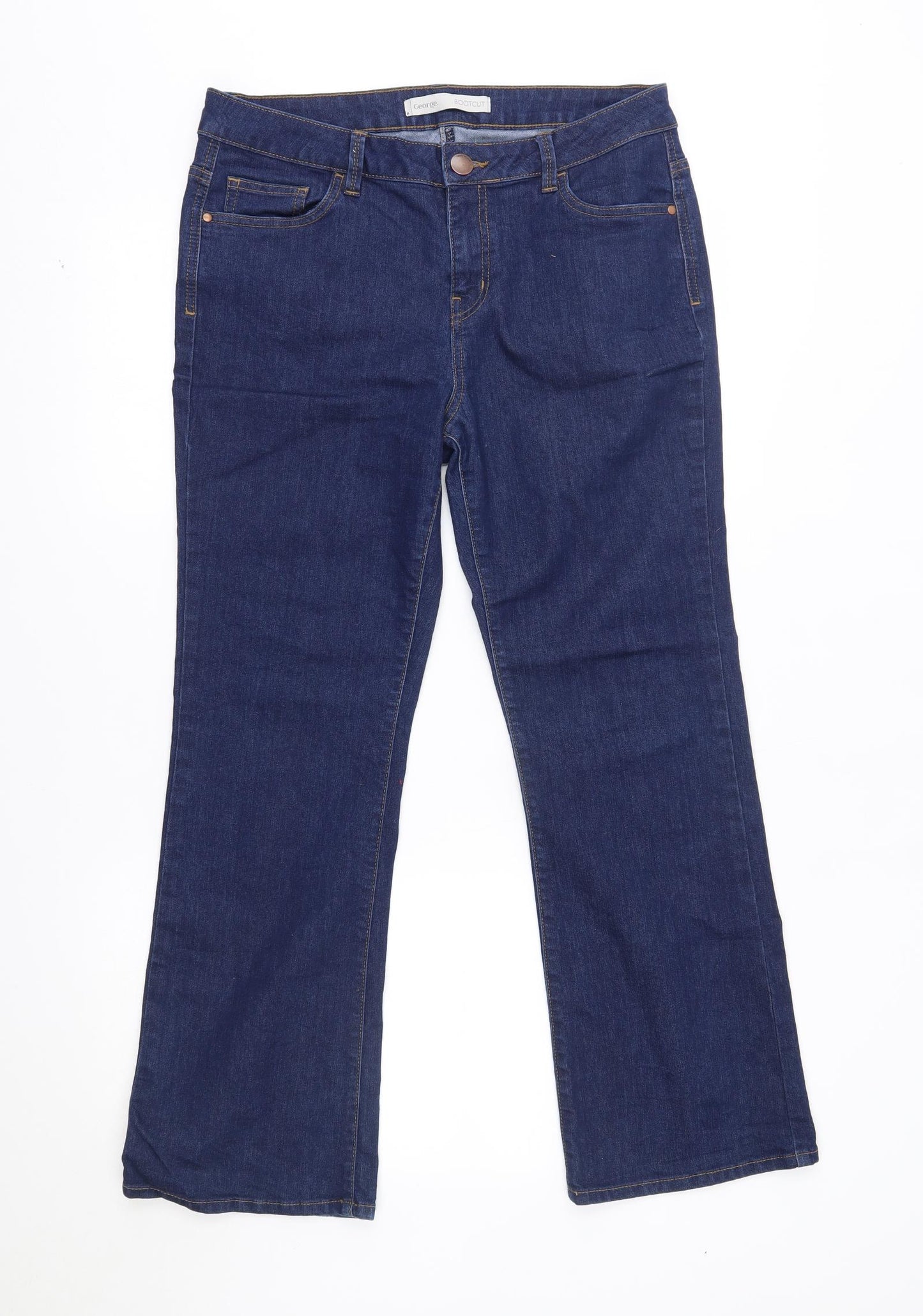 George Womens Blue   Bootcut Jeans Size 14 L27 in