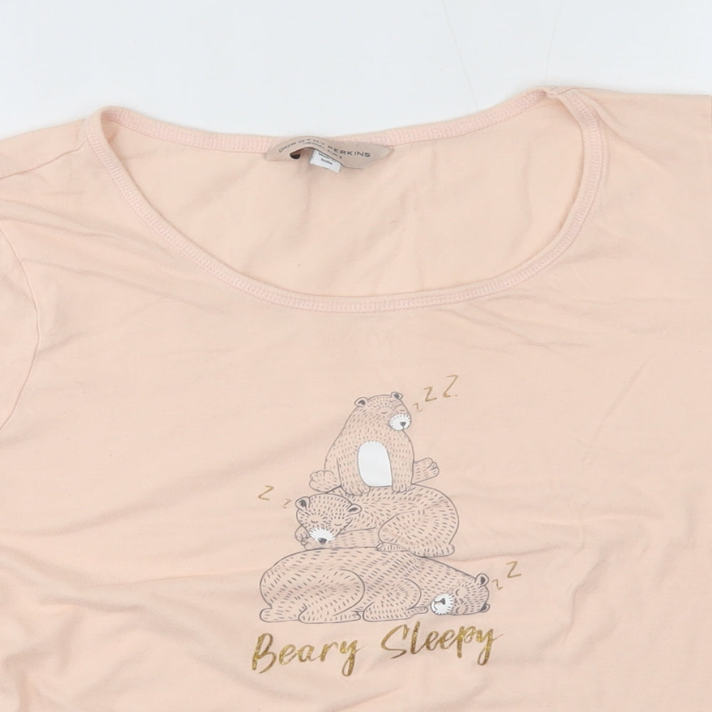 doroty perkins Womens Pink    Pyjama Top Size M  - beary sleepy