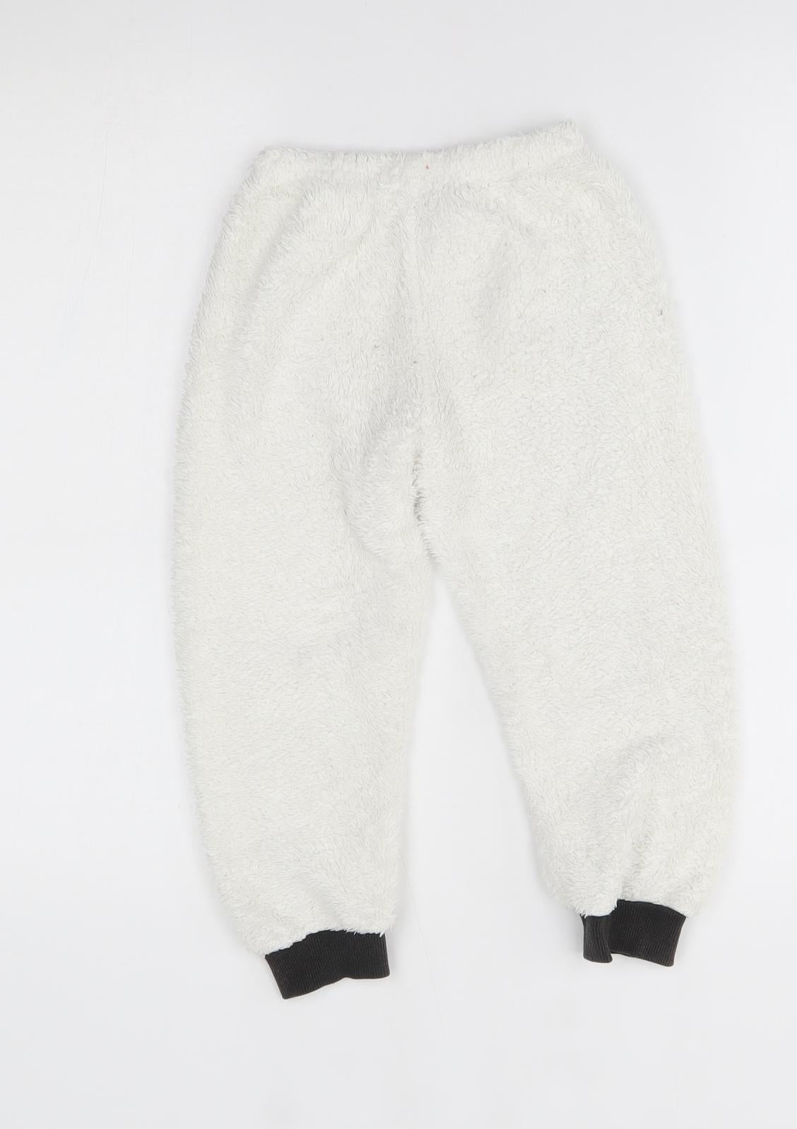 Matalan Girls White    Lounge Pants Size 4-5 Years