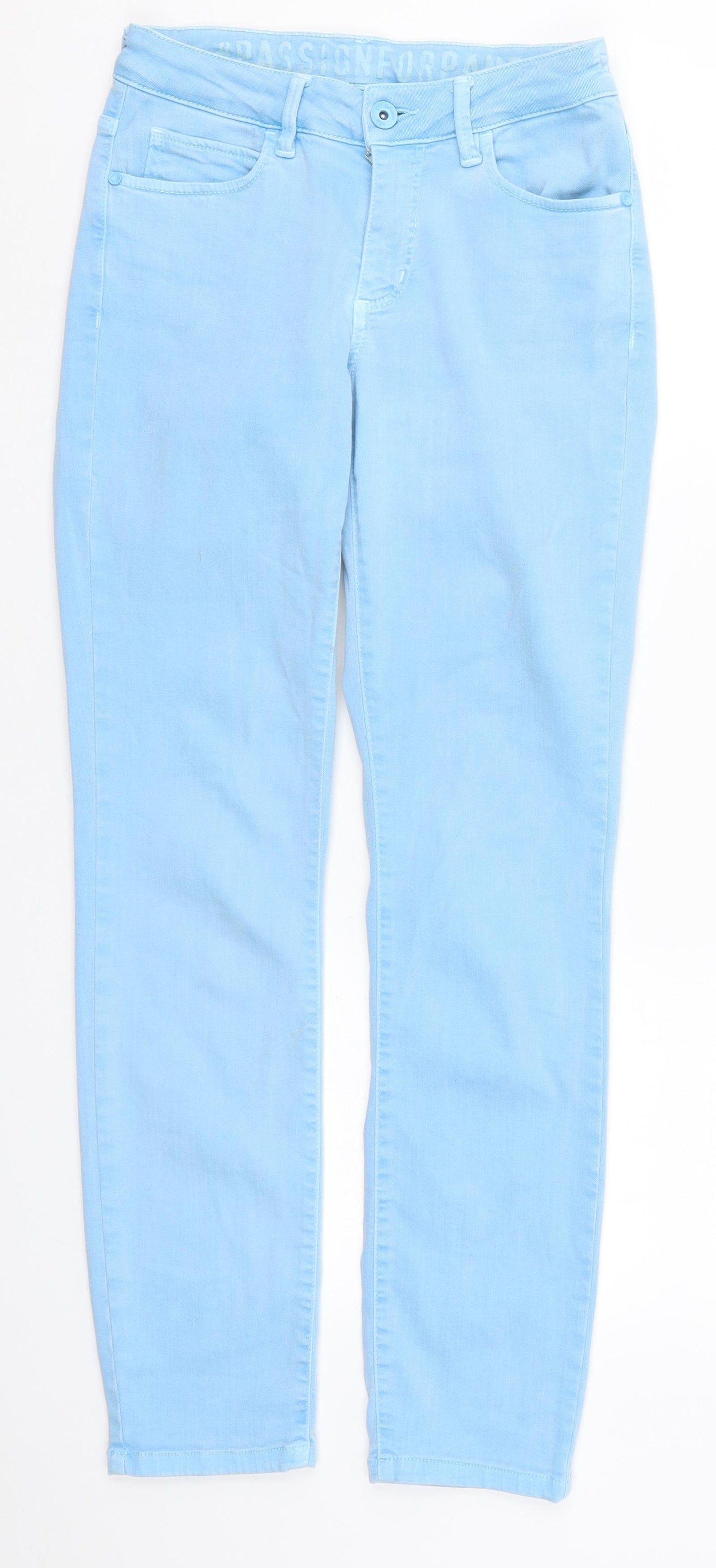 Preworn Womens Blue  Denim Skinny Jeans Size 8 L28 in