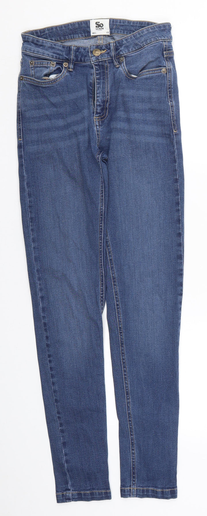 So Denim Womens Blue Denim Skinny Jeans Size 6 L28 in