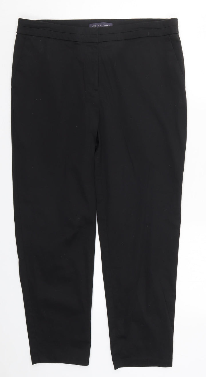 Marks and Spencer Womens Black   Trousers  Size 14 L24.5 in