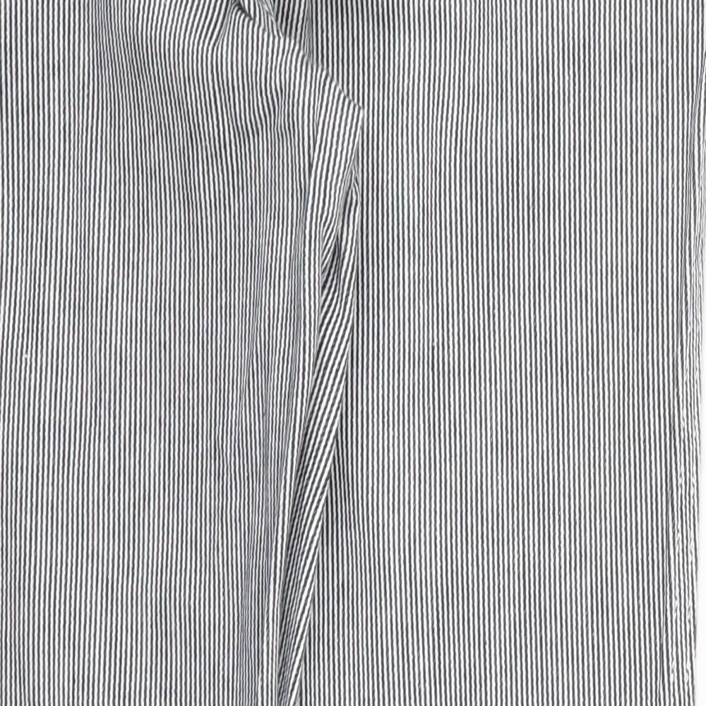NEXT Womens Black Striped  Trousers  Size 6 L25 in - Black and White