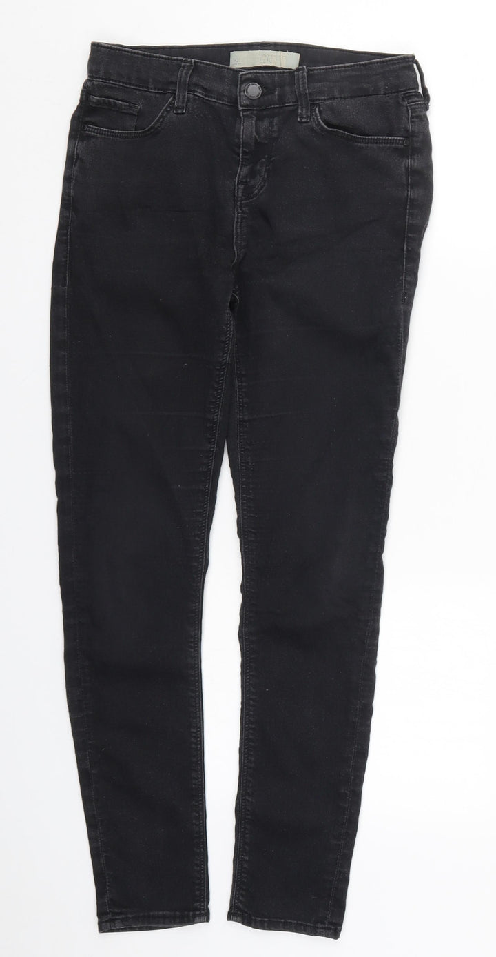 Topshop Womens Black Denim Skinny Jeans Size 27 in L26 in