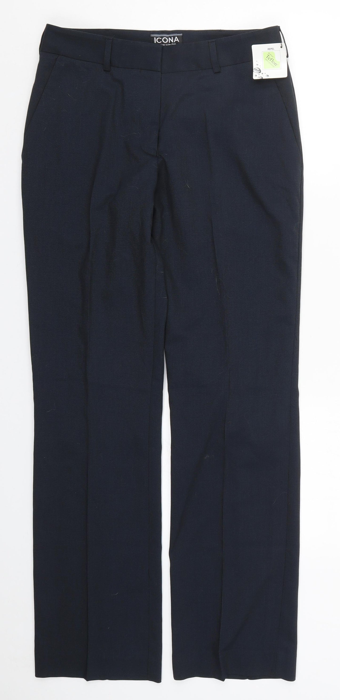 Icona Womens Blue   Trousers  Size 8 L29 in