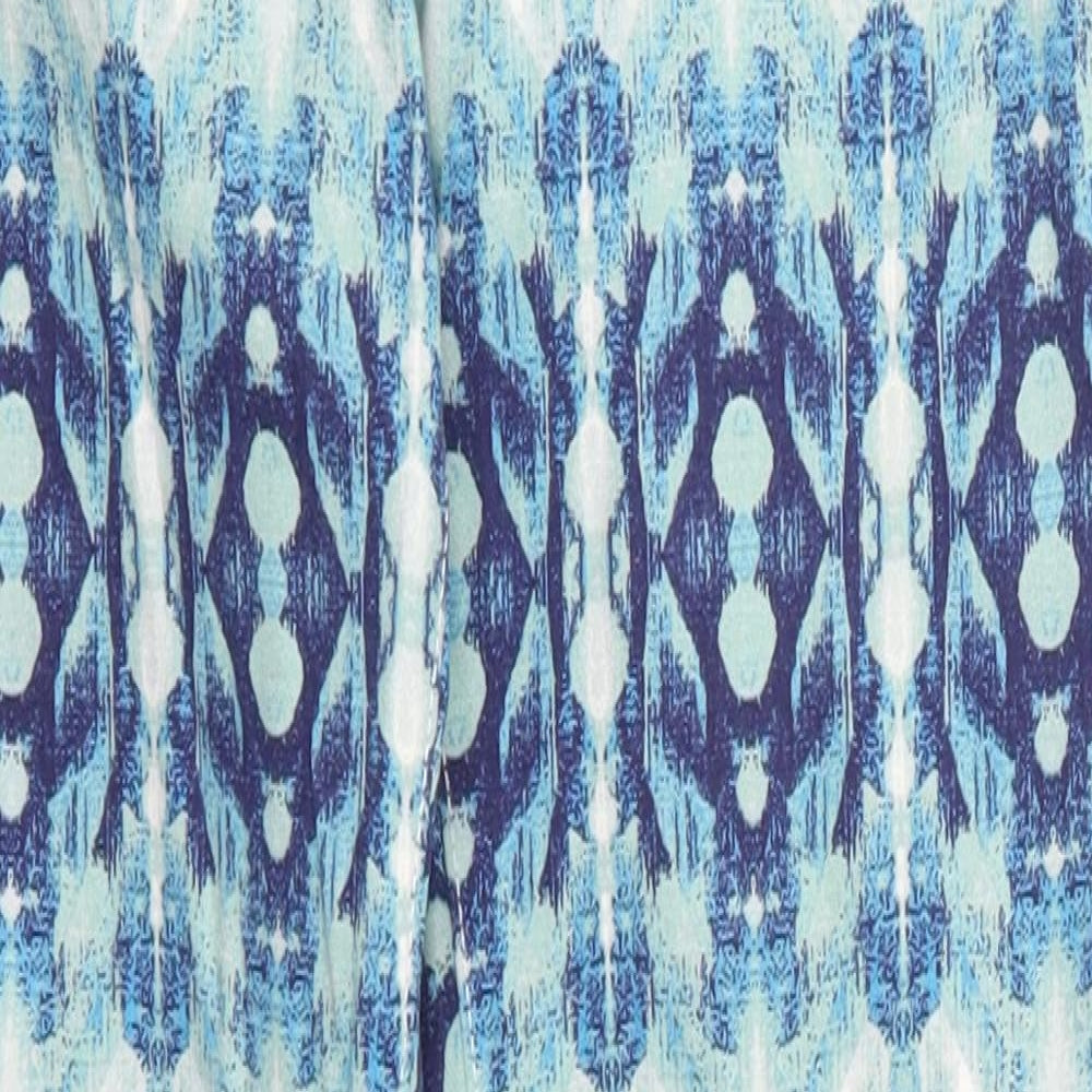H&M Womens Blue Geometric Denim Jegging Jeans Size 10 L26 in