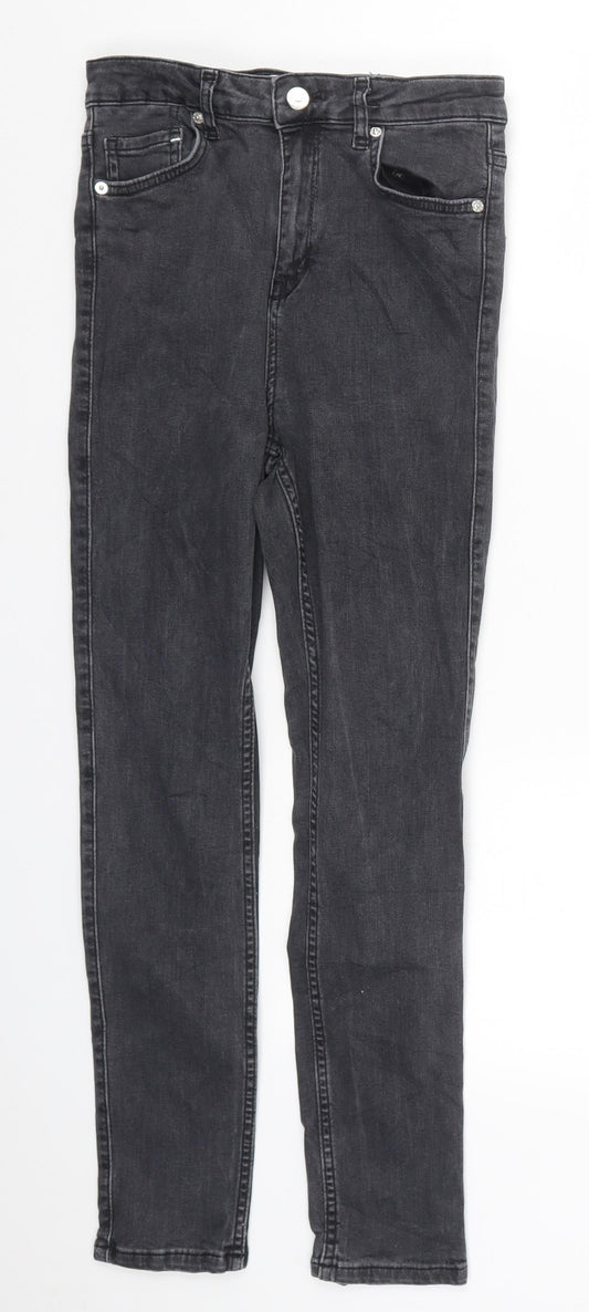 Front view of Blanche women’s grey denim skinny jeans, size UK 26, in, 25-inch leg