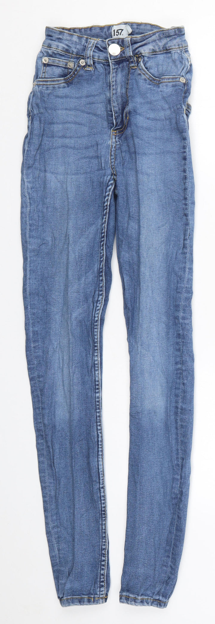 157 Womens Blue  Denim Skinny Jeans Size 23 in L28.5 in
