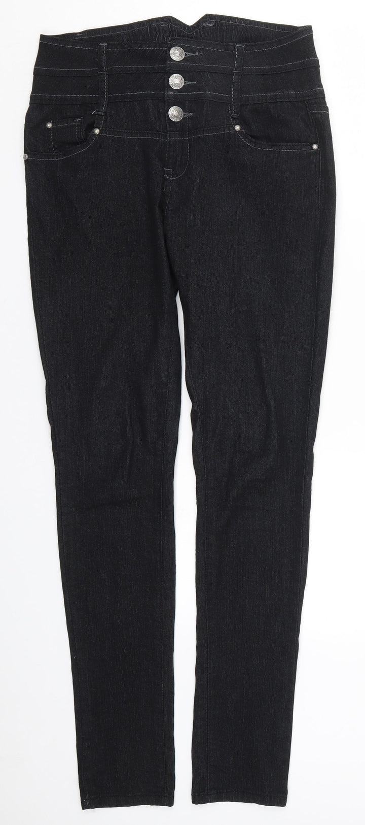 Denim Co Womens Black Denim Skinny Jeans Size 10 L31 in