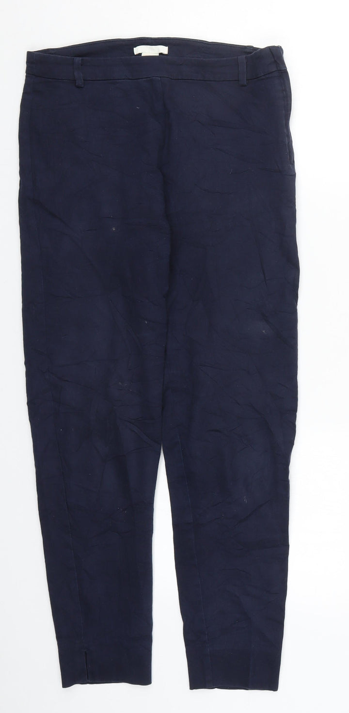 H&M Womens Blue   Trousers  Size 8 L26 in