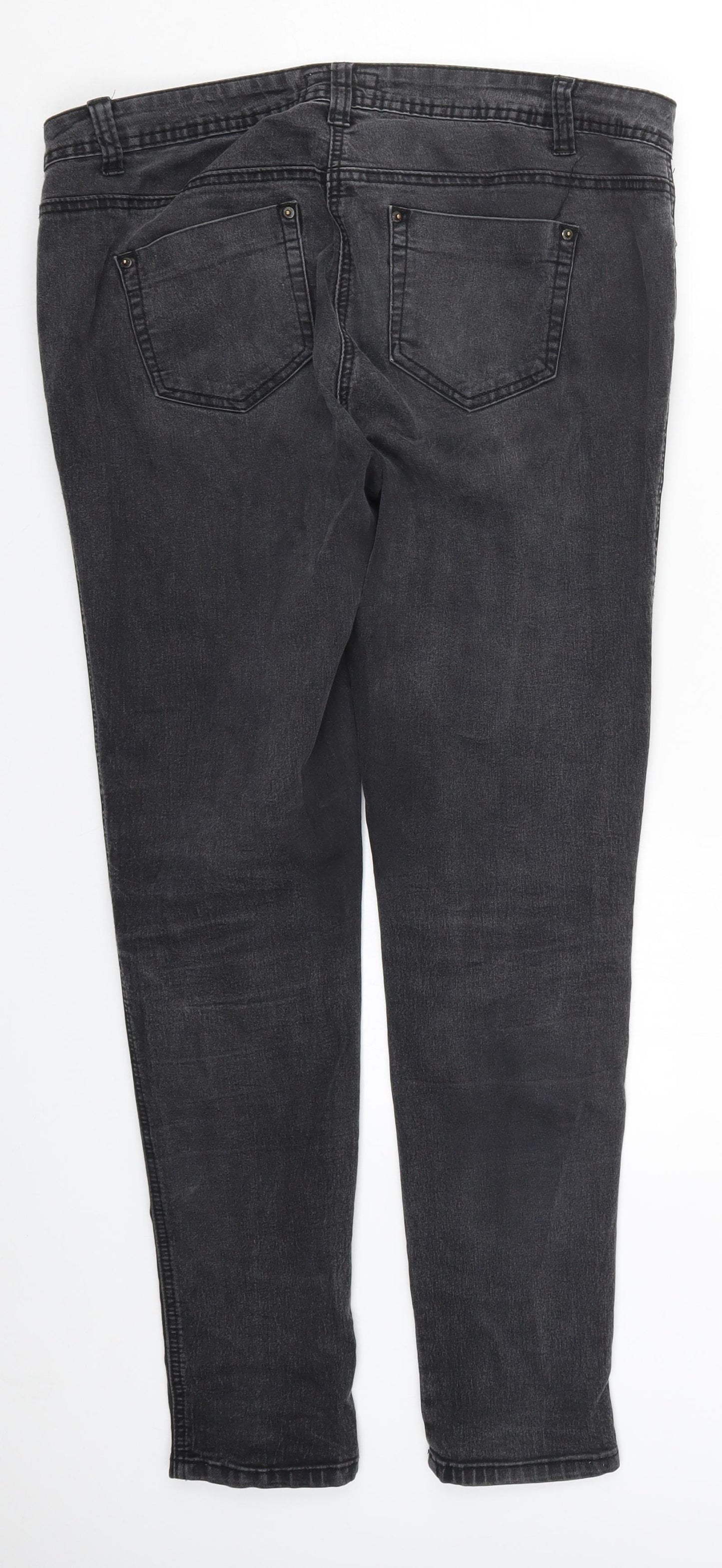 Red Herring Womens Grey  Denim Skinny Jeans Size 16 L30 in