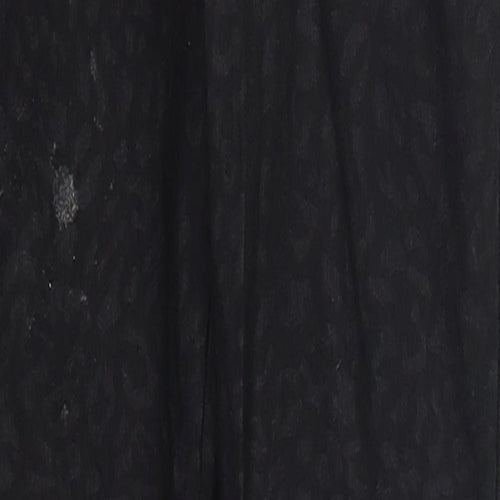 Dorothy Perkins Womens Black Animal Print Denim Skinny Jeans Size 10 L30 in