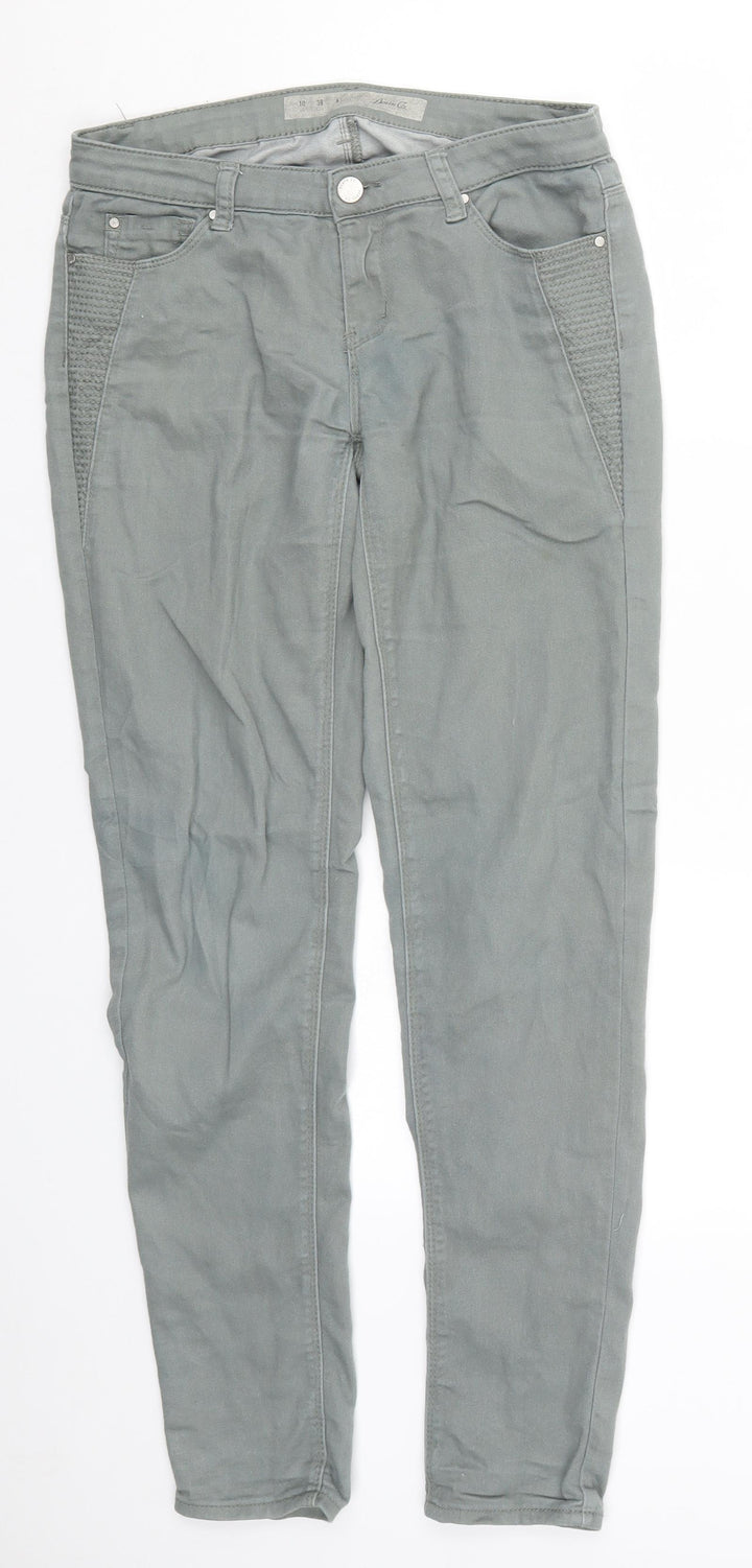 Denim Co Womens Green Denim Skinny Jeans Size 10 L29 in