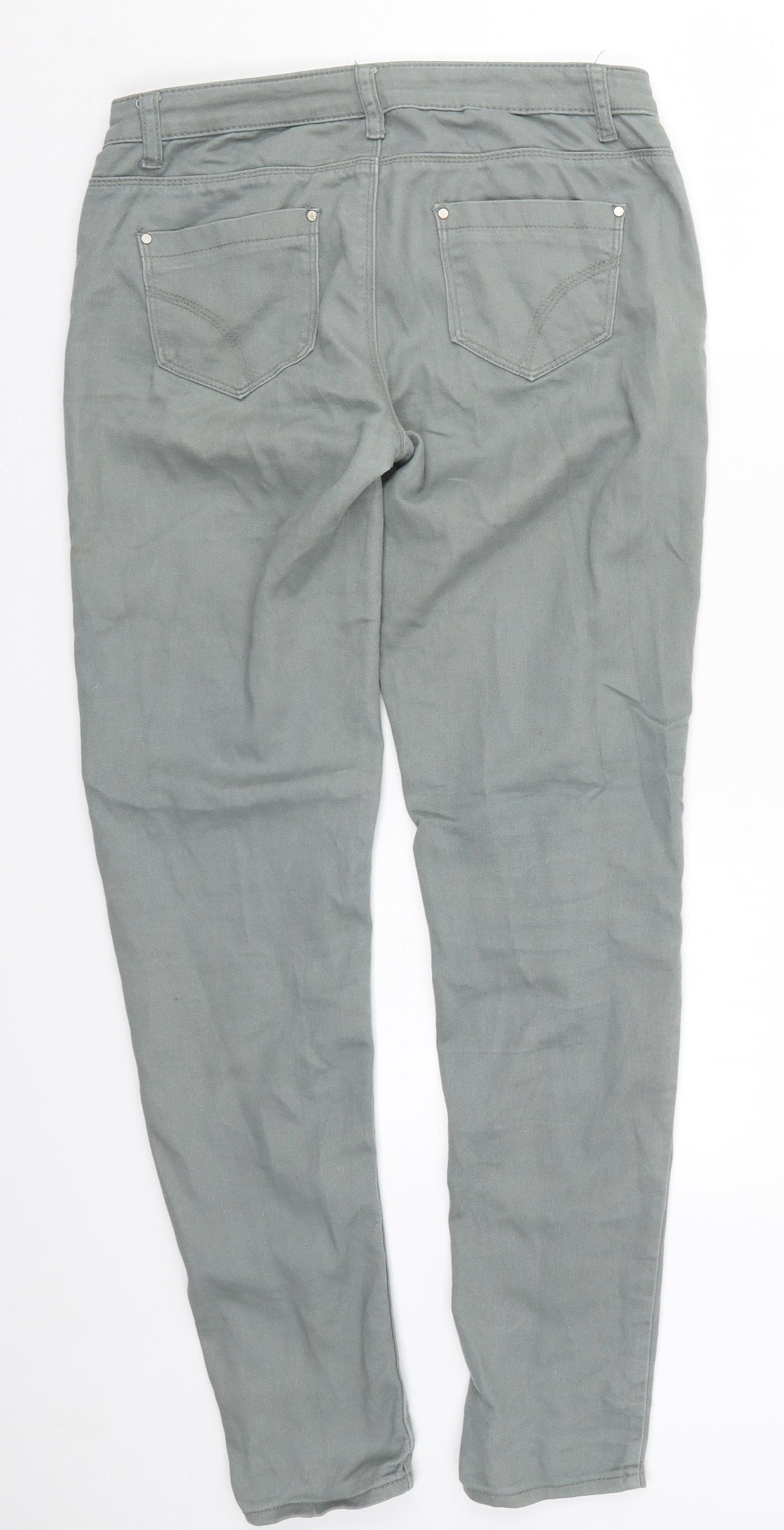 Denim Co Womens Green  Denim Skinny Jeans Size 10 L29 in