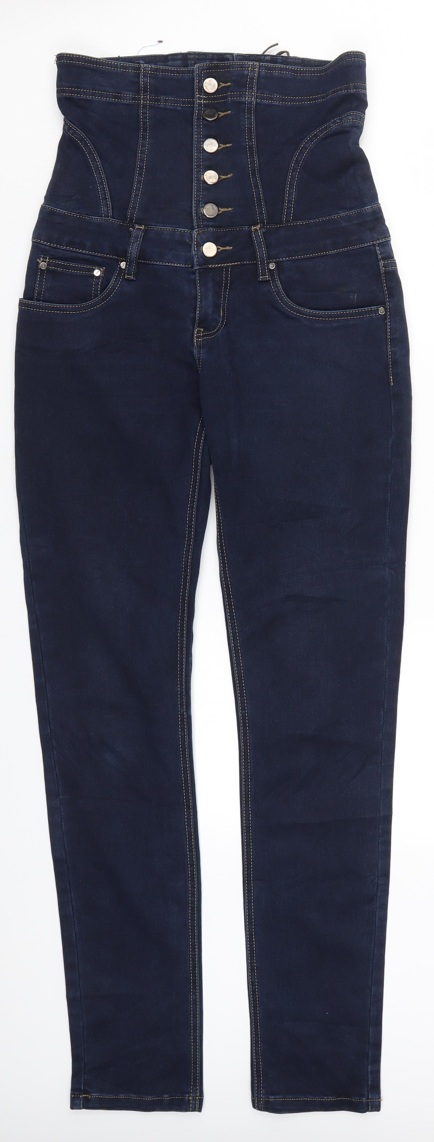 Yazz Tez Jeans Womens Black  Denim Skinny Jeans Size 29 in L31 in - Corset