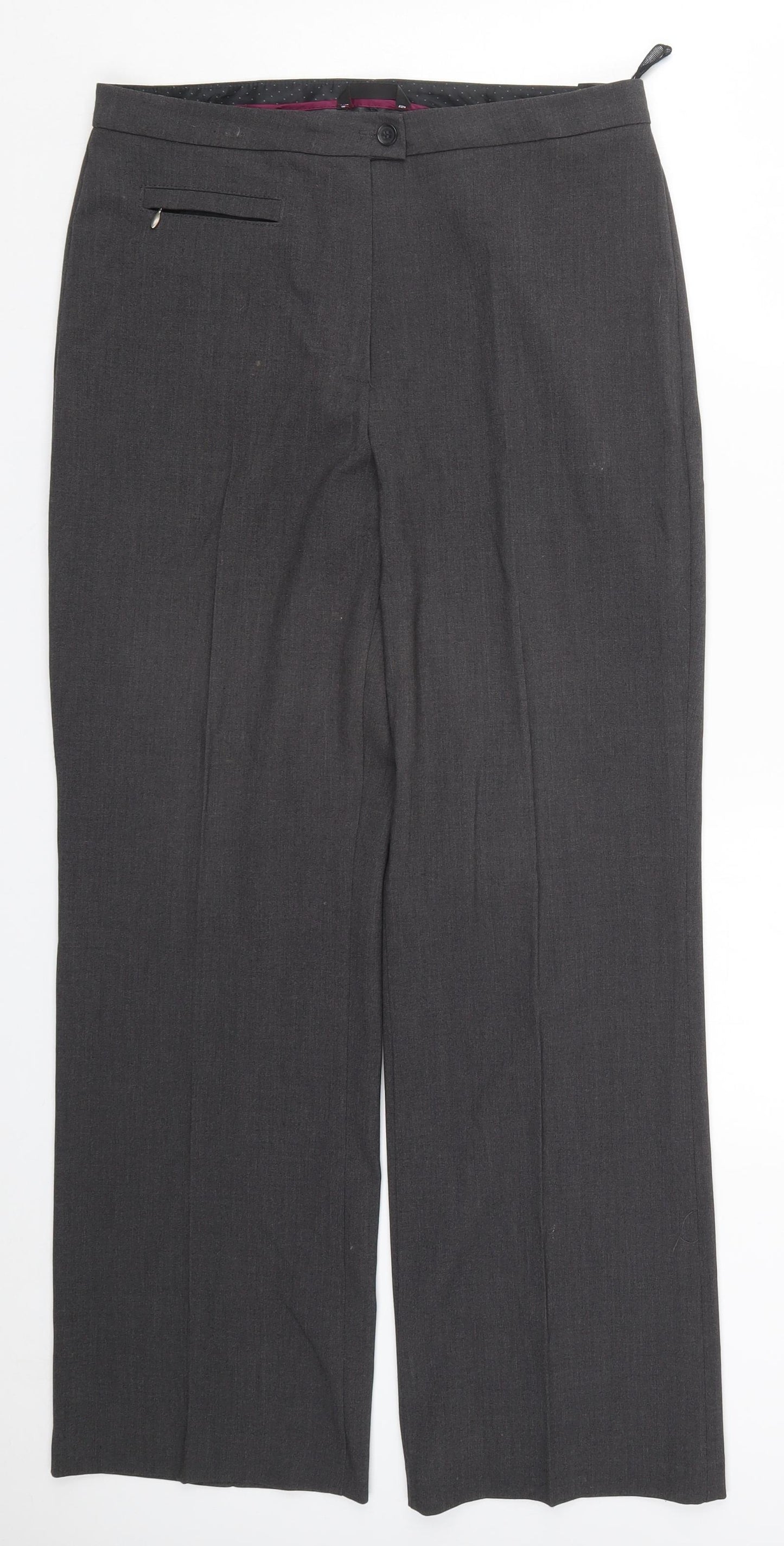 Marks and Spencer Womens Grey   Trousers  Size 12 L30 in