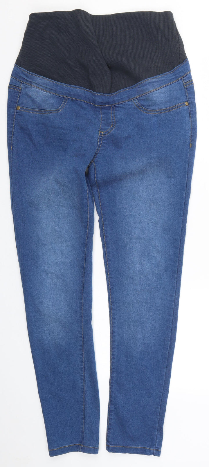 Boohoo Womens Blue Denim Skinny Jeans Size 8 L28 in