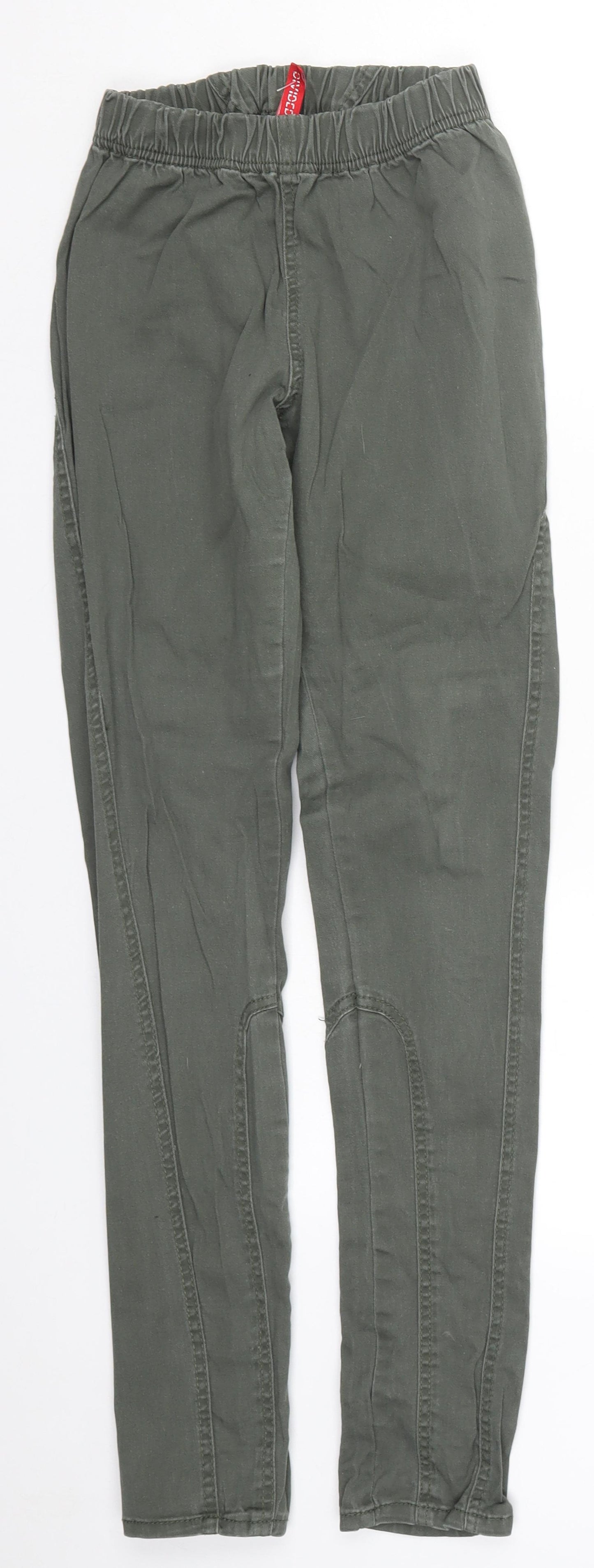 H&M Womens Green  Denim Jegging Jeans Size 10 L29.5 in