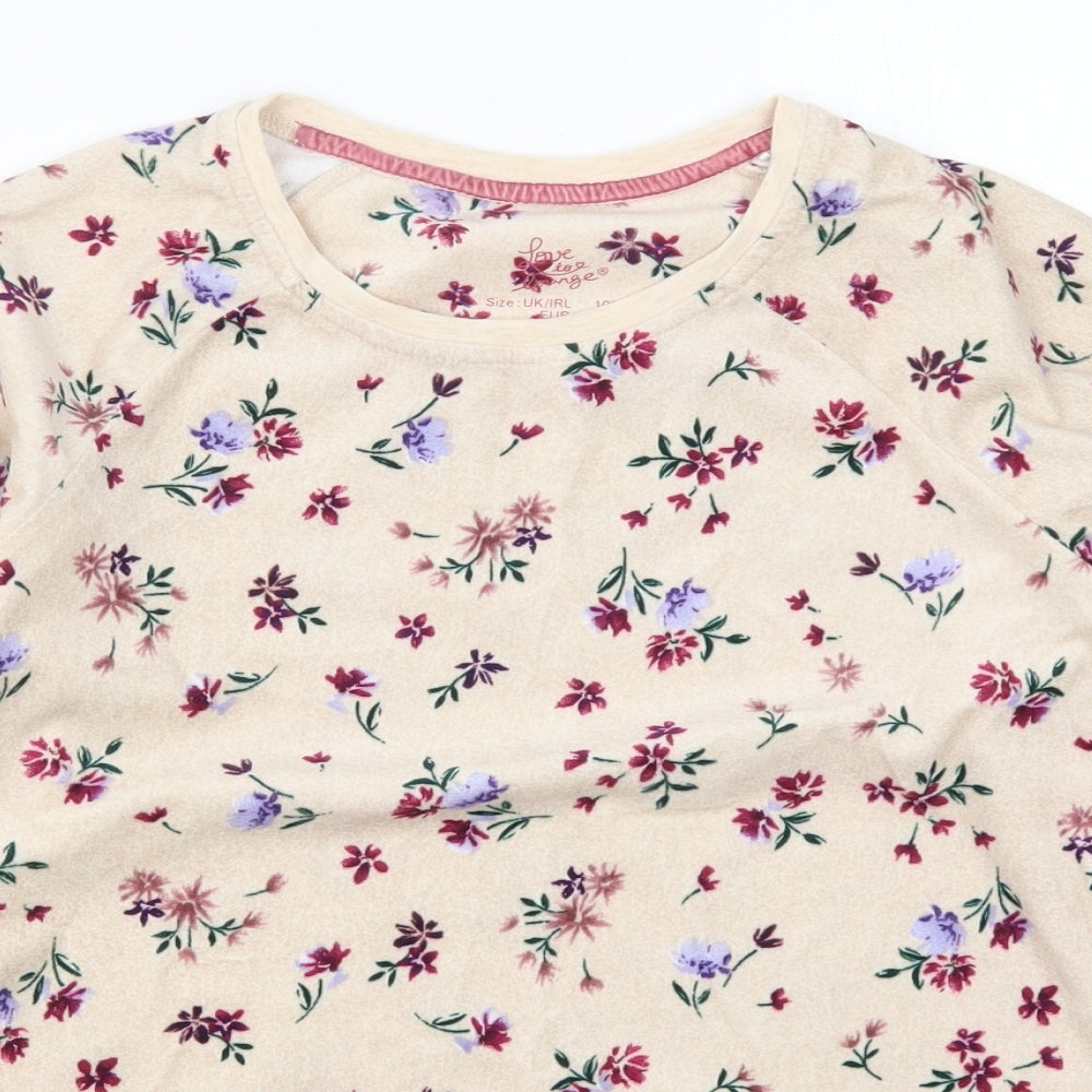 Primark Womens Pink Floral  Top Pyjama Top Size 10