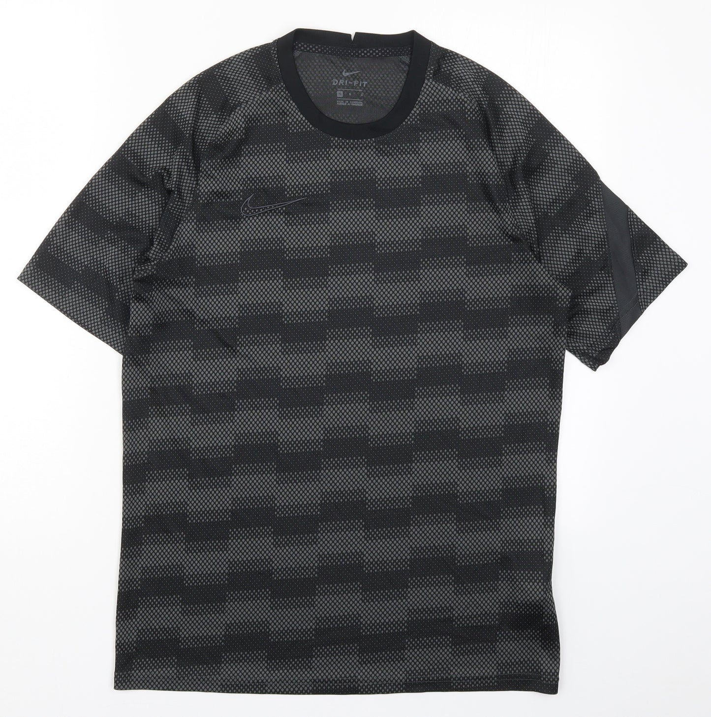 Nike Mens Grey Geometric  Basic T-Shirt Size M