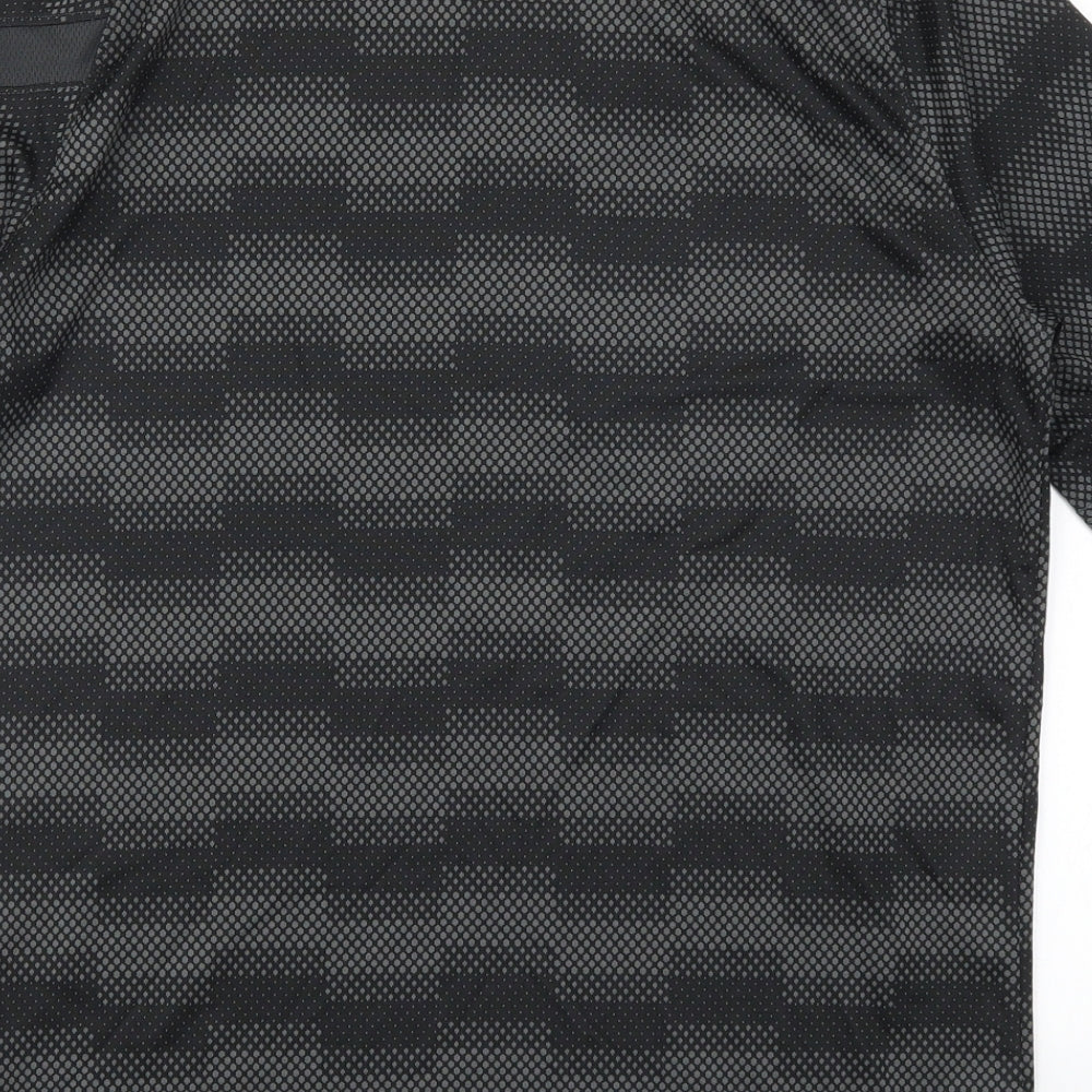 Nike Mens Grey Geometric  Basic T-Shirt Size M