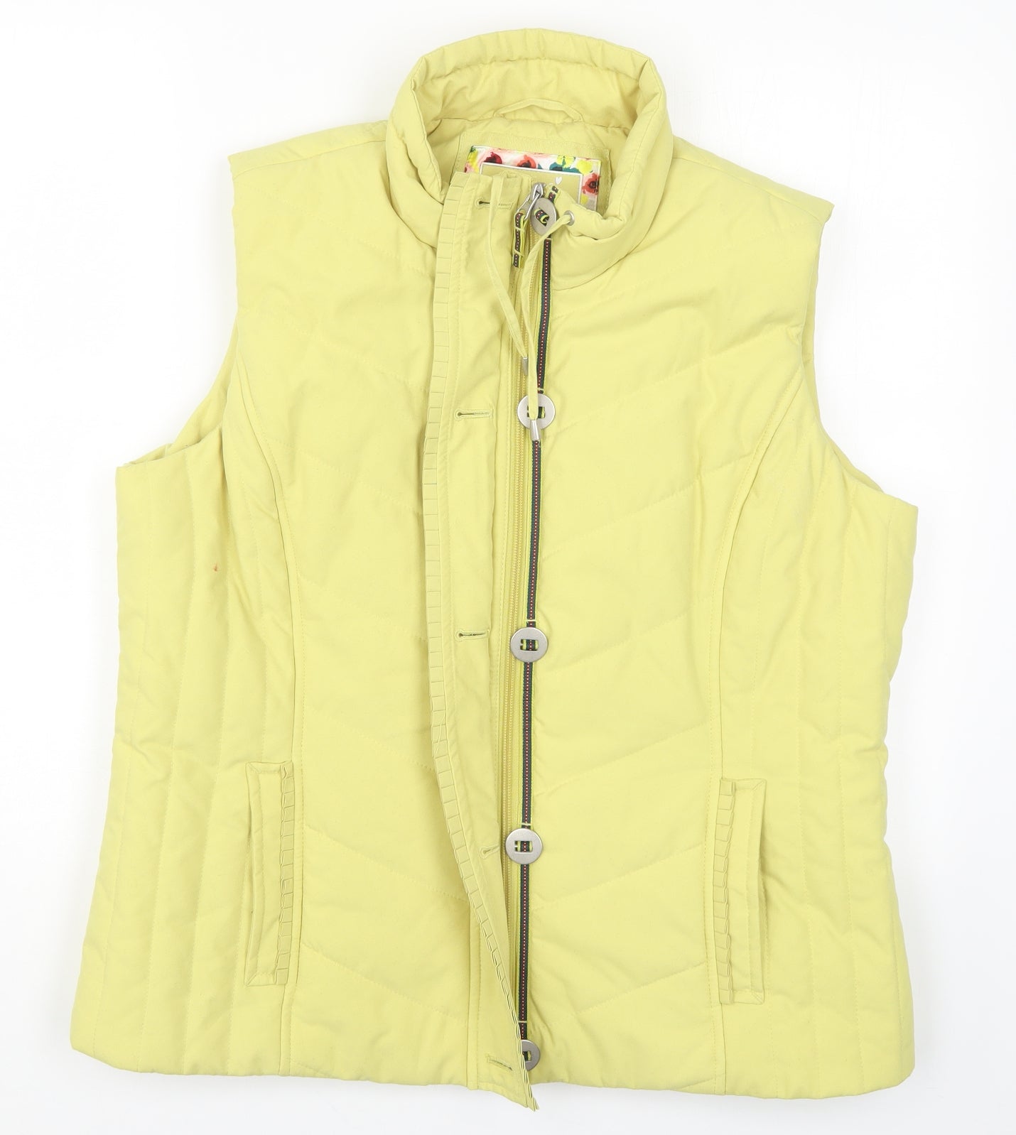 Per Una Womens Yellow   Gilet Coat Size L